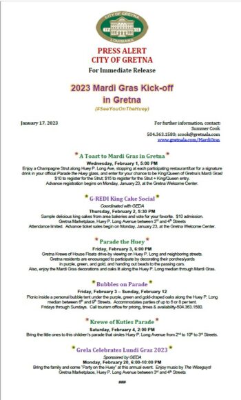 mardi gras throws gretna