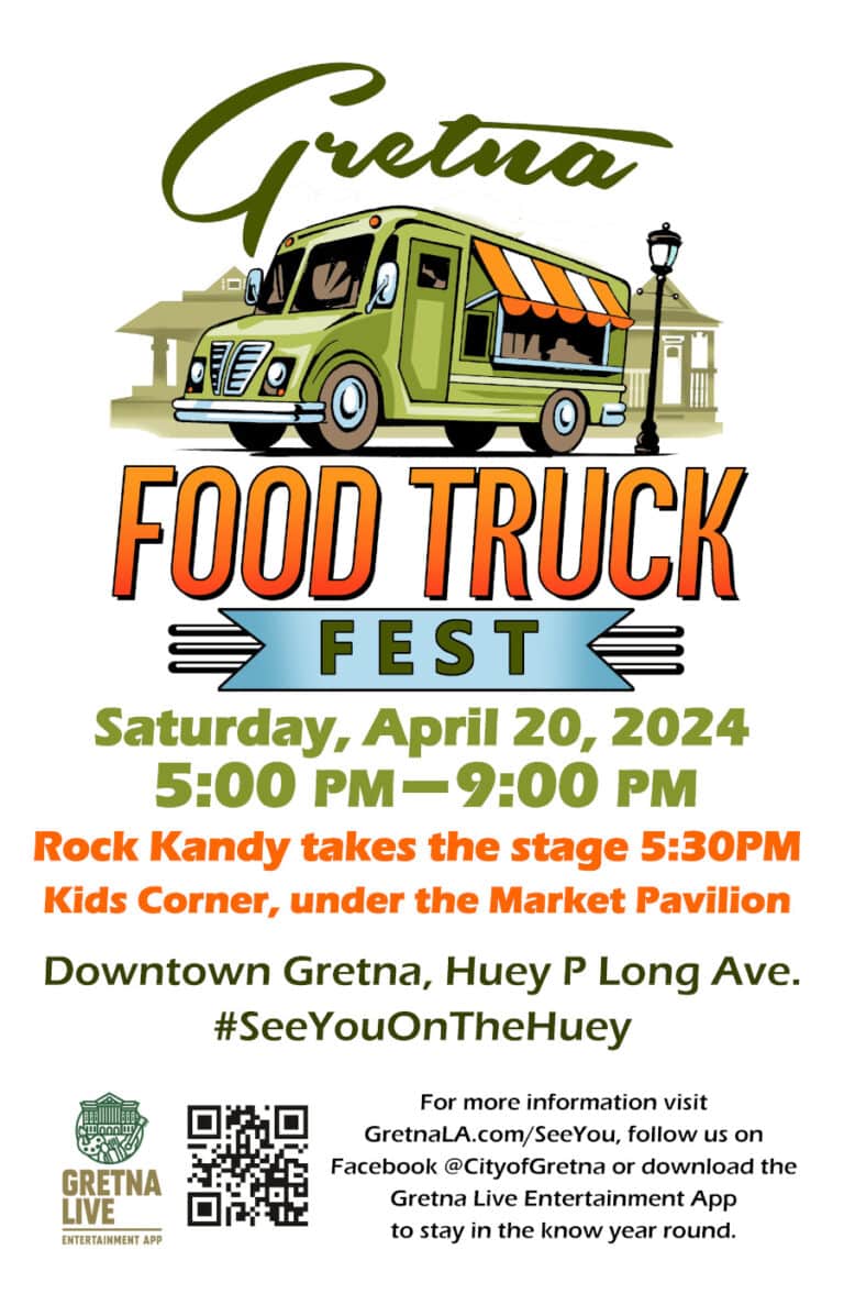 Food Truck Fest, April 20th, 5 PM 9 PM City Of Gretna City Of Gretna